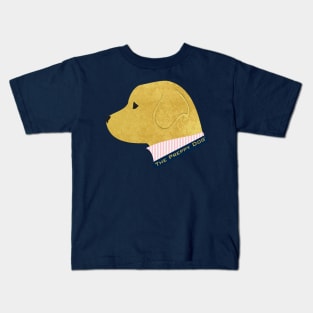 Preppy Dog Golden Retriever Pink Seersucker Shirt Kids T-Shirt